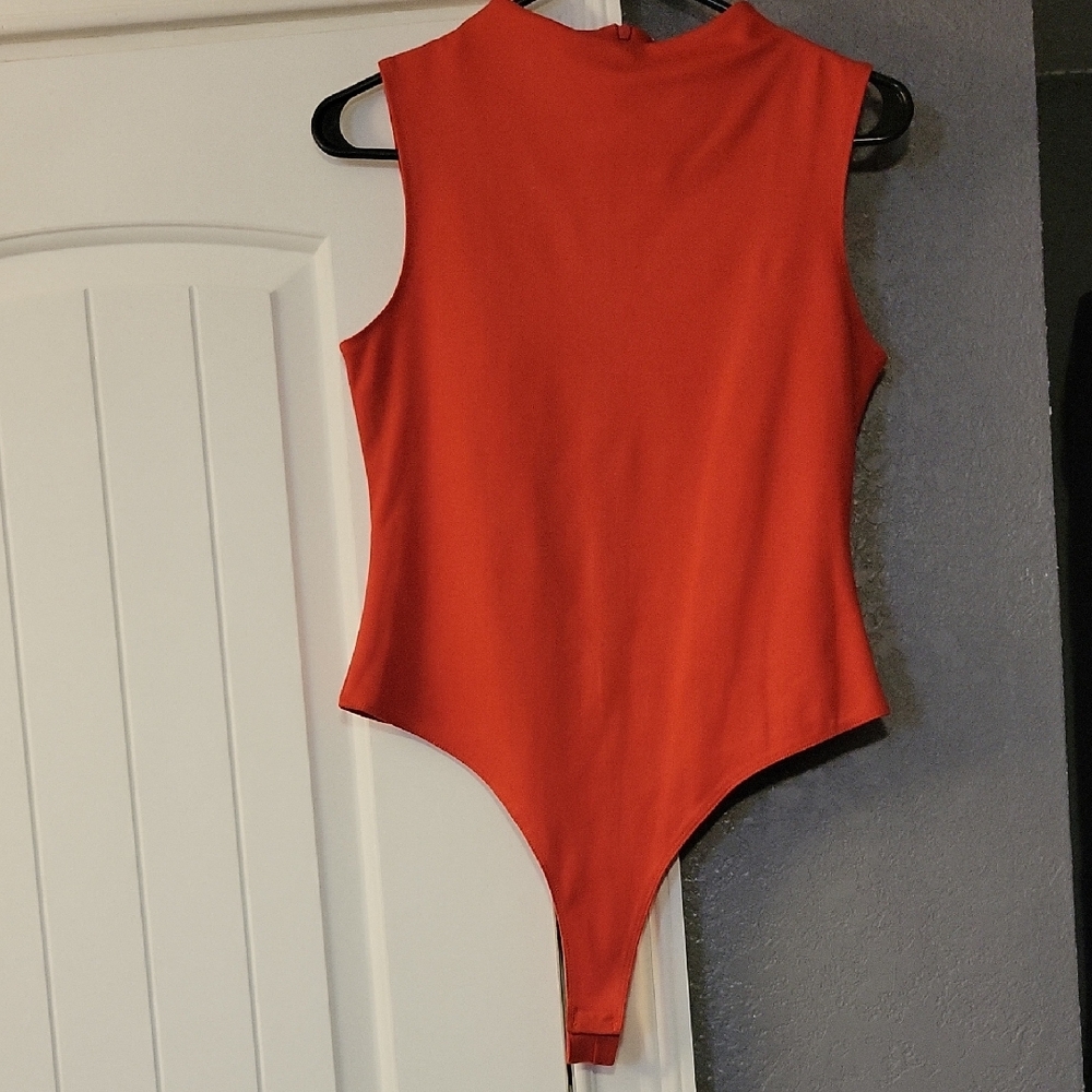 Womens Red One Piece Thong Bodysuit